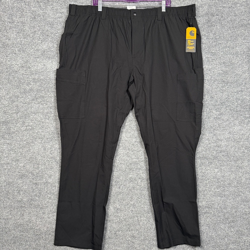 New Carhartt Mens Sz 3XL Cargo Straight Leg Pants Black Force Modern Fit Outdoor
